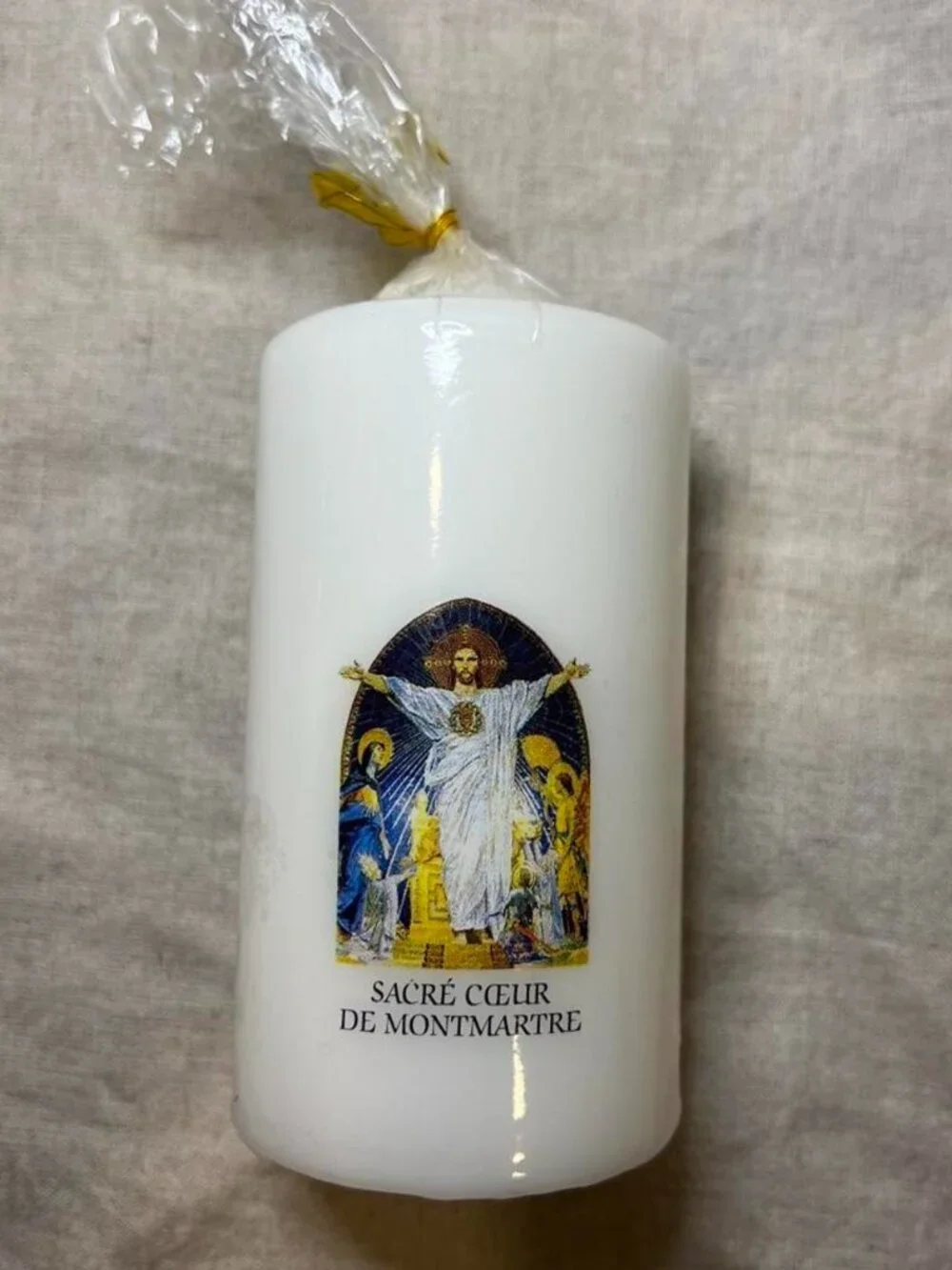 Authentic Sacre Coeur de Montmartre Paris Pillar Candle - NEW Wrapped France